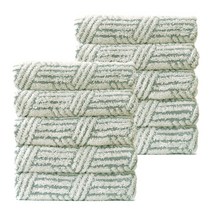 클라우망 무연사 헥사곤 타올 부드러운수건 140g X 10장 세트, 3. 그린 10장