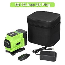 레이저 수평기 수평계 레벨기 측정기 측량기 4d3d 1612 라인 360 셀프 링 기능, 그린 어스 12lines, 1개