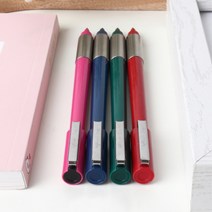 스텐 그립 볼펜 브랜드 명품 필기감좋은 메탈팁 펜 1.0 스승의날 신기한 학용품 특이한 얇은 각인 색볼펜 볼팬 잘써지는 부드러운 선물용 공시생 사무용 필기구, 적색 1자루