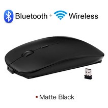 PC 노트북용 무선 미니 광학 마우스 블루투스 충전식 컴퓨터 사일런트 인체 공학적, [06] Bluetooth black, 06 Bluetooth black