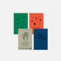 양지 아트스페이스 드로잉북 A5 80매 148x210mm 스케치북 캘리그라프 무지노트, 색상랜덤