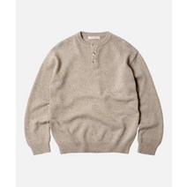 FRIZMWORKS WOOL HENLEY NECK KNIT _ OATMEAL