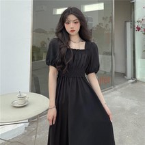 2023 빈티지 고딕 블랙 드레스 하라주쿠 시크한 우아한 파티 드레스 고스 카와이 긴팔 미디 드레스 한국 로브