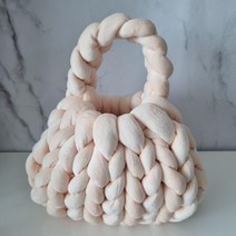 벨벳 자이언트얀 빅얀 루피망고실 왕모찌실 가방 DIY 핑거니팅 20색상, 벨벳얀 1kg, 벨벳 핑크베이지