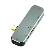 Type-c USB 허브 멀티 포트 PD100W 알루미늄 합금 케이블 커넥터 데이터 전송 변환기 장치 케이블 분배기 액세서리 Type1, 한개옵션1, 05  Type 5, 05  Type 5