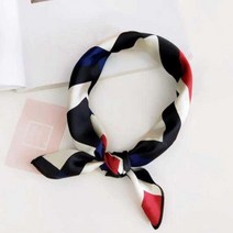 1+1 샤랄라 쁘띠 실크 스카프 9호-스퀘어 네이비