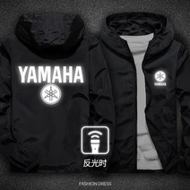 야마하 바람막이 빛반사 혼다 바람막이 오토바이 자켓 빅사이즈 M-6XL, L, 야마하 블랙 빛반사