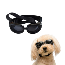 강아지고글 고양이 선글라스 UV 도글라스 안경 애견 소형중형견용 블랙 고글, 화이트
