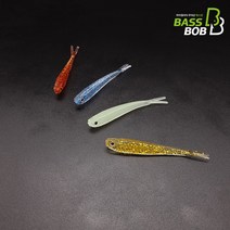[배스밥] 송사리웜 피네스 미드스트롤링웜 리얼웜 물고기모양미끼 배스루어 쏘가리 꺽지 볼락, 송사리웜-1