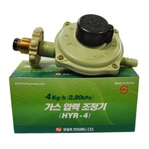 화영 LPG 가스 레귤레이터 압력 조정기 가정용 4Kg, 1개