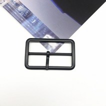 단추 부자재 금속 3 단 버클 일본어 문자 버클 조정 버클 코트 윈드 브레이커 벨트 버클 버클 커프스 버튼, 중간에 바늘이 있는 검은색 하나_내경 3CM