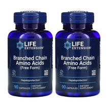1+1 라이프익스텐션 Life Extension 분지사슬아미노산 BCAA 류신 아이소류신 발린 캡슐 90정, 1개, 기본