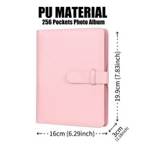 256 포켓 미니 인스턴트 포토 앨범 케이스 Fujifilm Instax Film 7 8 9 11 25 50s 70 90 Link liplay, [07] Pink
