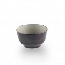 투톤 멜라민 구형 일식공기-한식 한정식 퓨전 레스토랑 업소용 멜라민그릇, PP블랙브라운