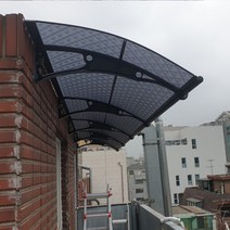 캐노픽스 1000x1500 비가림막 현관 창문 차양 렉산 자재 테라스가림막, 엠보체크_브라운, 블랙, 블랙(분체도장)