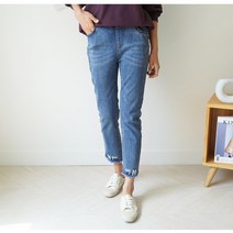 래터링 8부 청바지