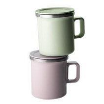 이중구조 JVR 모노 스텐머그 2p set, 그린, 베이지
