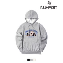뉴해빗 DOG.F (SSHNH-1090) 기모 후드 동물 프린팅 후드티