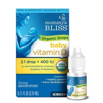 Mommy s Bliss 유기농 드롭 인공 색소 없음 비타민 D 3.2ml(0.11온스)