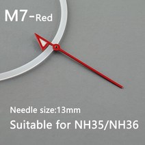 벽시계수리 NH35 손 포인터 실버 바늘 녹색 빛나는 시계 액세서리 nh35 두 번째 손에 적합 nh36 운동 M1