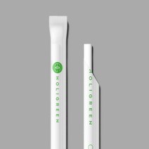 홀리그린 PLA 생분해 빨대 화이트 250mm 개별포장 100개입 옥수수 빨대, 단품, 단품