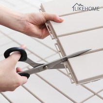 (라이크홈)조립식 데크 타일 베란다 테라스 발코니 현관 바닥 조립 이케아 룬넨 마루 발판 바닥재, 2p, 그레이, 더홈 직선바닥데크