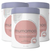 뮤마무 호주 Mumamoo Stage 2 Toddler Milk 2단계 프리미엄 팔로우온 6-12개월 토들러 분유 800g, 3팩