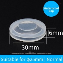 10 개 10mm 12mm 16mm 19mm 22mm 25mm 금속 푸시 버튼 스위치 보호 커버실리콘 방수 더스트 캡, 06 25mm