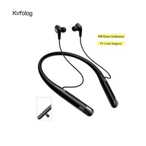 kvfoiog넥밴드이어폰 넥밴드헤드폰 무선 100h 스포츠 이어폰 블루투스 V5.1 마이크 포함 베이스 스테레오 헤드셋 HiFi, USB-C-레드