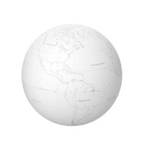 PLOTTER Globe White [일본발송] 프로터 글로브 종이 지구본 화이트