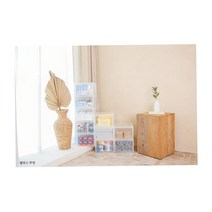 강아지간식 뒷베란다 멀티수납박스 4개 베란다 플라스틱서랍 다용도수납장 드레스룸서랍 옷방장식장 유용한, 투명 4p