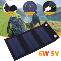 휴대용 태양열충전기 태양광충전기 접이식 태양 전지 패널 USB 3 배 휴대 전화/3V-5V 배터리 충전기 셀 야외 전화 보조베터리, [02] 5W 5V no folded