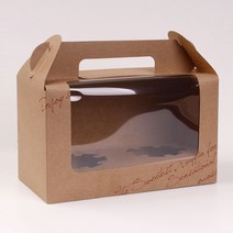 달곰베이킹 컵케이크상자 크라프트(투명컵까지포장가능), 5개, 2구