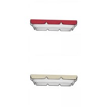 2Pcs 스윙 탑 천막 야외 정원 스윙 의자 탑 커버, 폴리에스터, 레드+베이지