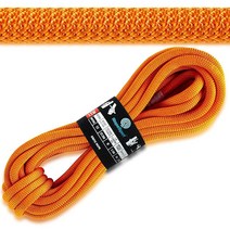 Powerful UIAA 정적 암벽 등반 로프 - 고강도 정적 클라이밍 로프 - 암벽 등산 장비 - 10.5mm 구조 로프 - 튼튼한 로프(오렌지 32), 32 Feet