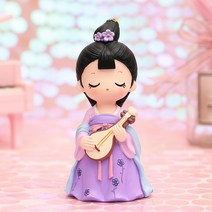 장식품 인물 궁정풍 인형 나비 사랑의 당 소미 방 장식품 데스크톱 창의 선물, 1003-5D 당소미 중호 비파