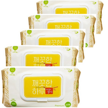 로하니샵 저자극 깨끗한 하루 물티슈 60매 캡형 5개, 상세페이지 참조