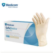 메디컴 라텍스장갑 주방용고무장갑 세이프베이직 이지핏, 아이보리, XXS 초초소형(어린이손크기), 100개입