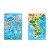 [형설아이]세트 유아초등 지능개발 놀이퍼즐 베스트 전2종 세계지도퍼즐72 우리나라지도 72, 없음