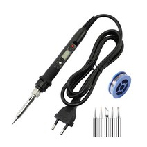 80W Electric Soldering Iron Kit Set Digital Temperature Adjustable Welding Tool Solder Tin With Ir, Set-2_110V US Plug