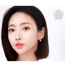 발렌타인 화이트데이 여자친구 선물 부엉이 금침 러블리 골드 행운 로즈 큐빅 원터치 컬러 링 골드핀 귀걸이 큐티 14K