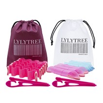 릴리트리 릴리롤 헤어롤 히피펌(일반용) + 내추럴펌(일반용), 2세트, 와인/화이트