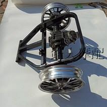 DIY 전기 스쿠터 리어 액슬 3륜차로 개조 휠 프레임의 전체 세트, 1 플랫 포크 약 50cm
