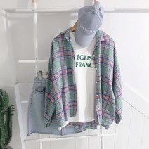 보블리에 / 마카롱 컬러 체크 셔츠 남방