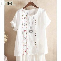 드넬 줄기자수블라우스DWB22330A