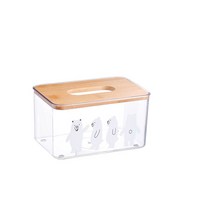 가팡 투명 티슈케이스 LIBA096, 화이트