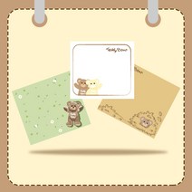 TR테디베어 떡메모지 100매, 낙엽