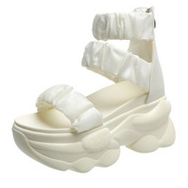 스트랩 키높이 여성 샌들 여름 9cm 통굽 키 작은 웨지힐
