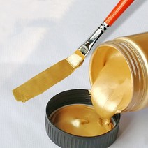 아크릴 물감 100ml 골드 메탈릭 컬러 안료 방수 석고 장난감 조각상 색칠, 골드 샴페인
