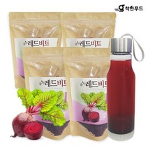 착한푸드 말린비트 비트말랭이 레드비트차 60g X 4봉지, 레드비트차 60g X 4봉지 + 물병 1개, 4개